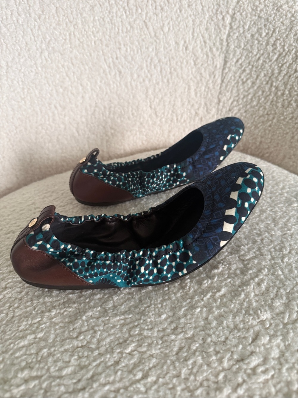 Burberry Abstract Print Ballet Flats